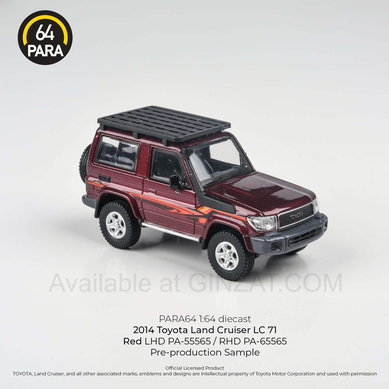 2014 Toyota Land Cruiser LC71 Red (RHD), PARA64 diecast model car