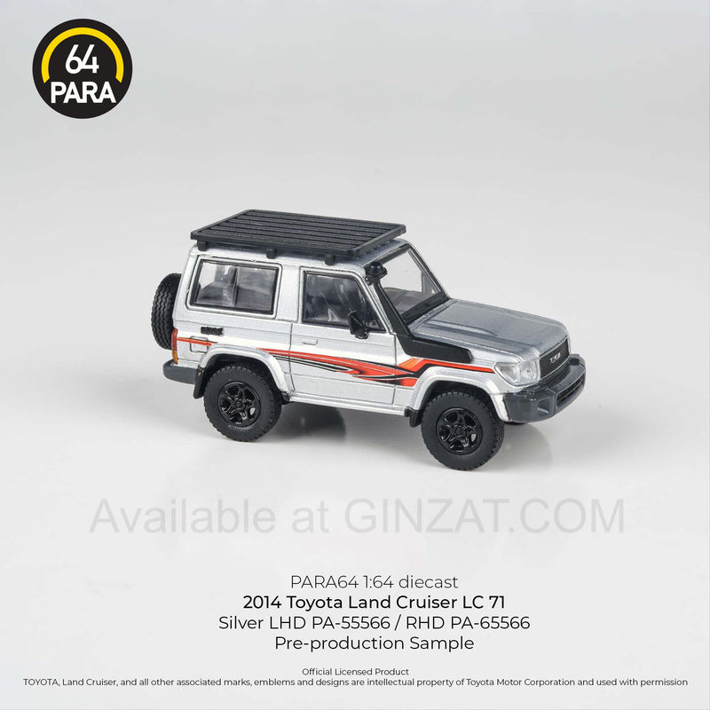 2014 Toyota Land Cruiser LC71 Silver (RHD), PARA64 diecast model car