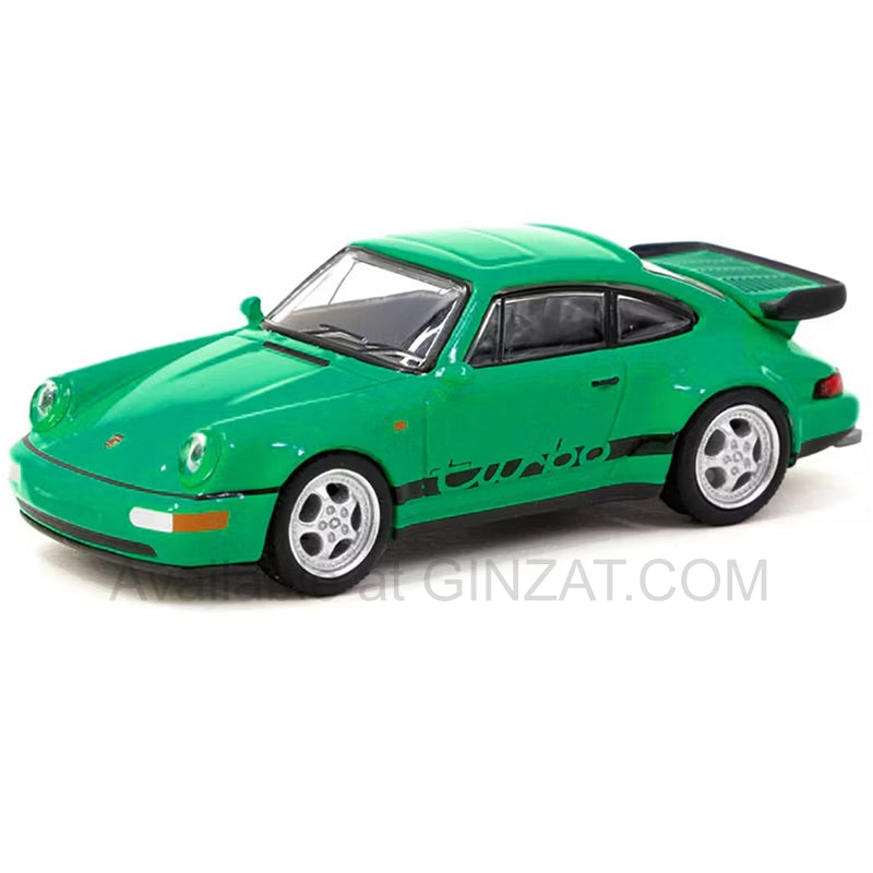 Porsche 911Turbo Green, Tarmac Works 1/64 diecast model car