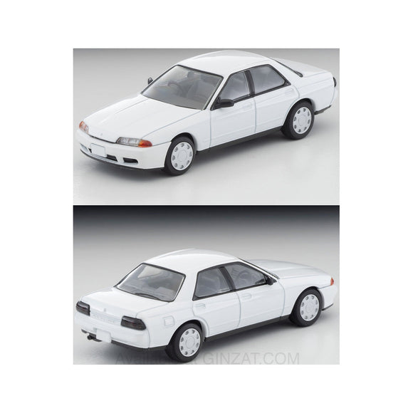 Nissan Skyline 4-door Sports Sedan GXi Type X (White) 1992, Tomica Limited Vintage NEO diecast model car LV-N194d