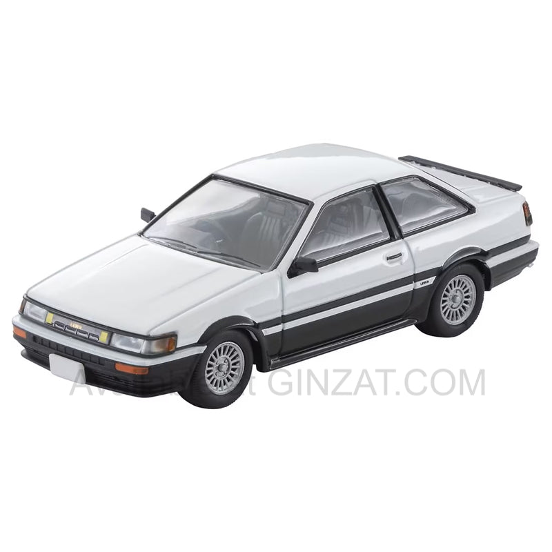 Toyota Corolla Levin 2 Door GT-APEX 1985 (White / Black), Tomytec Tomica Limited Vintage Neo diecast model car TLV-N304c