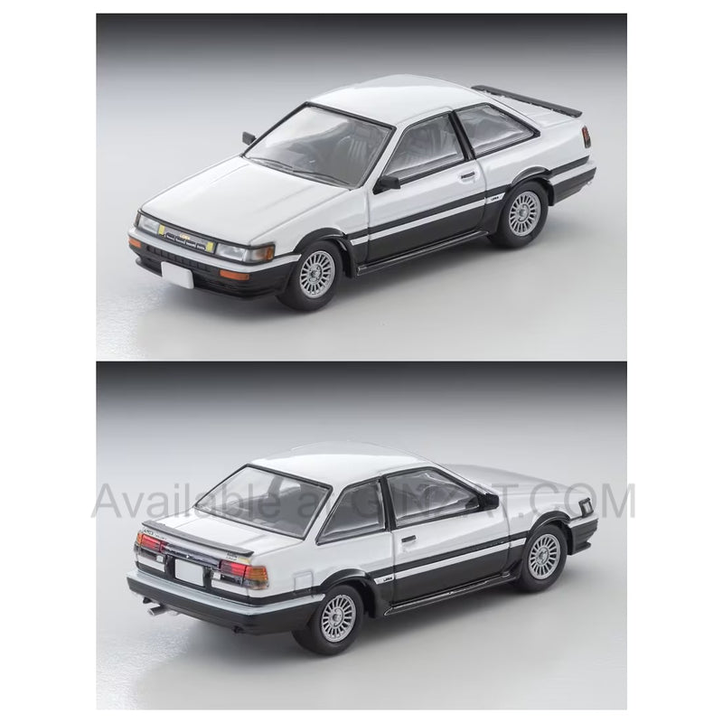 Toyota Corolla Levin 2 Door GT-APEX 1985 (White / Black), Tomytec Tomica Limited Vintage Neo diecast model car TLV-N304c