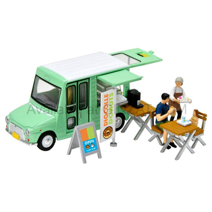 Diorama Collection64 #CarSnap24a Donut Shop (w/Daihatsu Mira Walkthrough Van), Tomica Limited Vintage Neo diecast model car