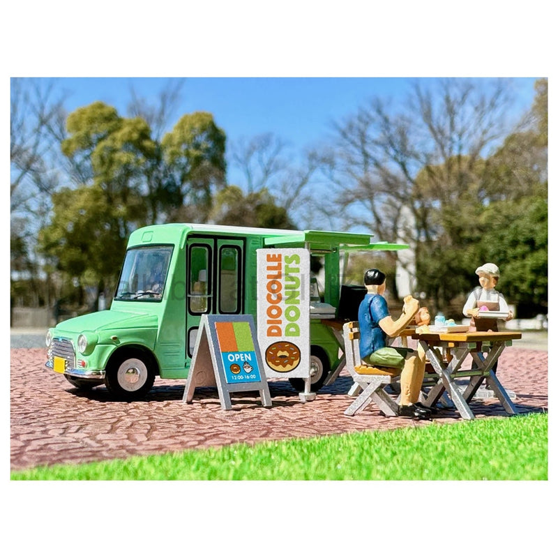 Diorama Collection64 #CarSnap24a Donut Shop (w/Daihatsu Mira Walkthrough Van), Tomica Limited Vintage Neo diecast model car