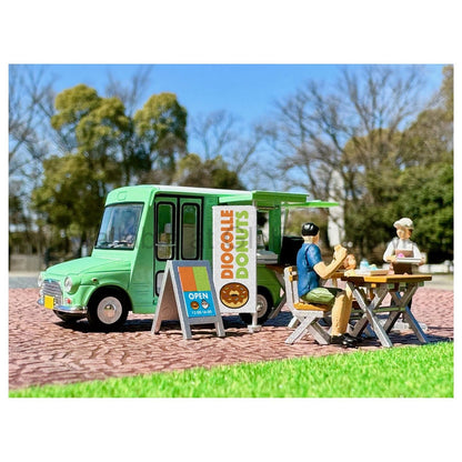 Diorama Collection64 #CarSnap24a Donut Shop (w/Daihatsu Mira Walkthrough Van), Tomica Limited Vintage Neo diecast model car