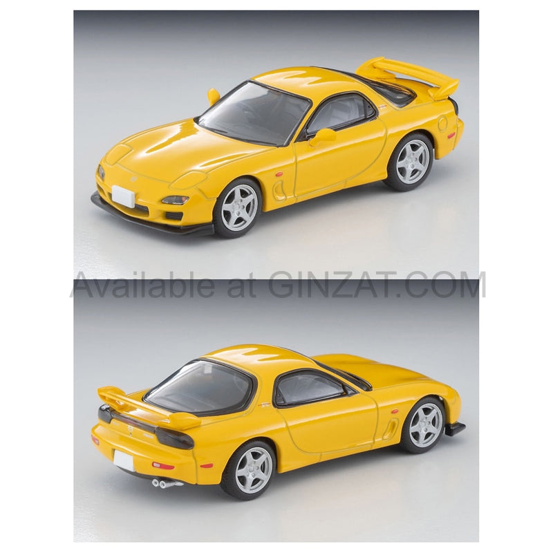 Mazda RX-7 Type R Bathurst R (Yellow) 2001 Model, Tomica Limited Vintage Neo diecast model car TLV-N267d 