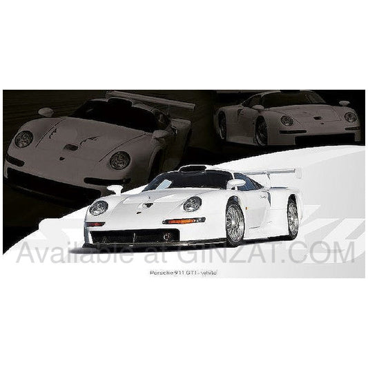 Porsche 911 GT1 White, Sparky x Tiny diecast model car