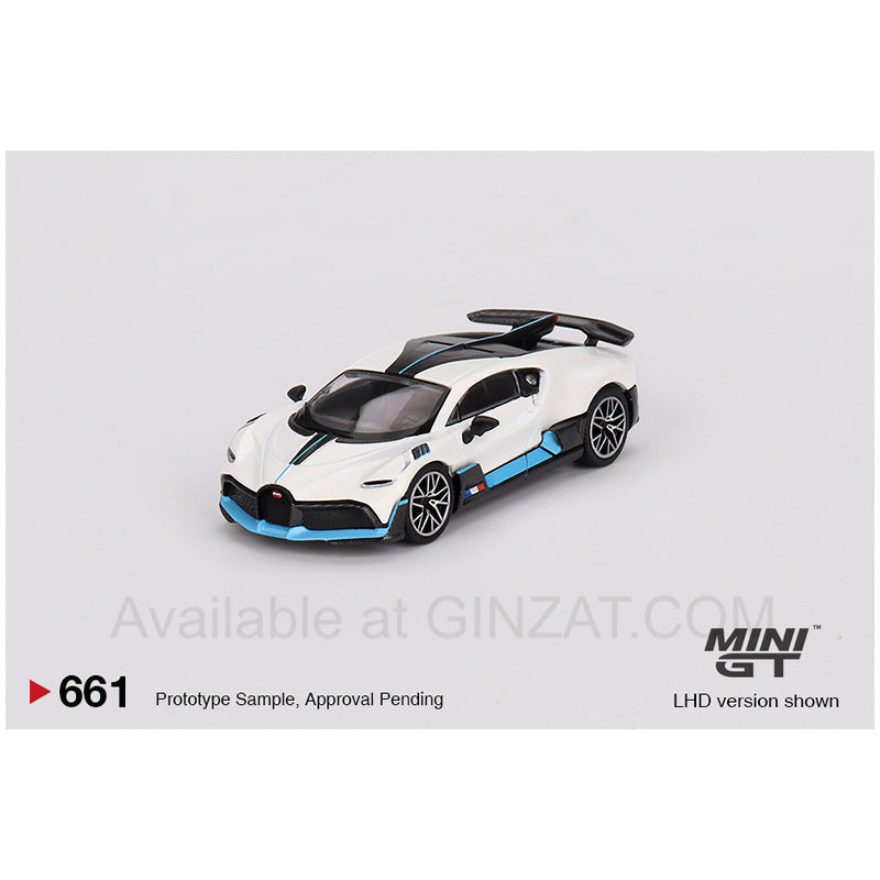 Bugatti Divo White, Mini GT No. 661 diecast model car