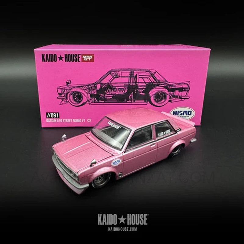 Datsun Street KAIDO 510 NISMO V1, Mini GT Kaido House 091 diecast model car