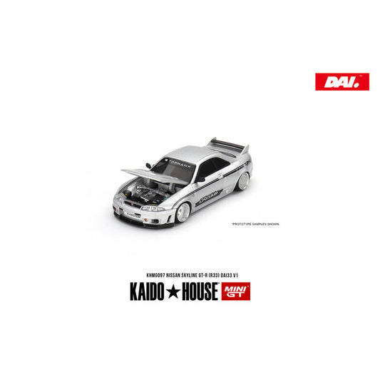 Nissan Skyline GT-R R33 DAI33 V1, MINI GT Kaido 097 House diecast model car