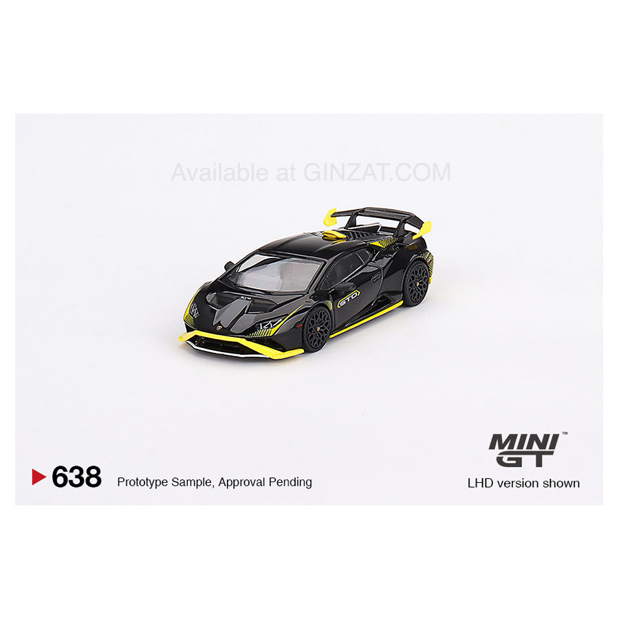 Lamborghini Huracan STO Nero Noctis, MINI GT No. 638 diecast mode car