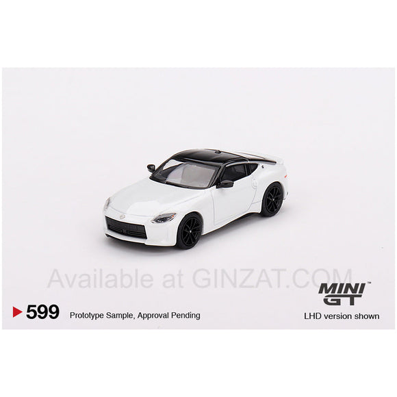Nissan Z Performance 2023 Everest White, Mini GT No. 599 diecast model car