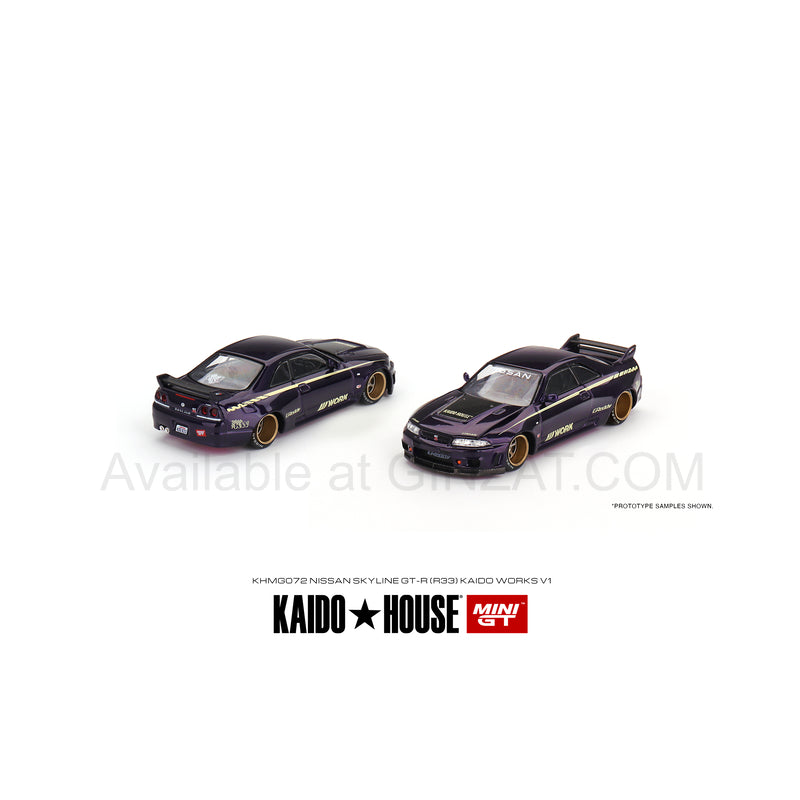 Nissan Skyline GT-R (R33) Kaido Works V1, Mini GT x Kaido House No. 072 diecast model car