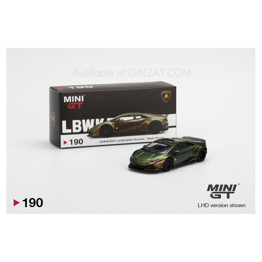 LB Works Lamborghini Huracan Version 2  Magic Bronze, MINI GT No.190 diecast model car