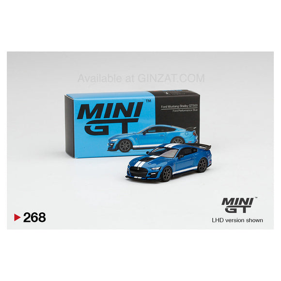 Ford Mustang Shelby GT500 Ford Performance Blue RHD, MINI GT No.268 diecast model