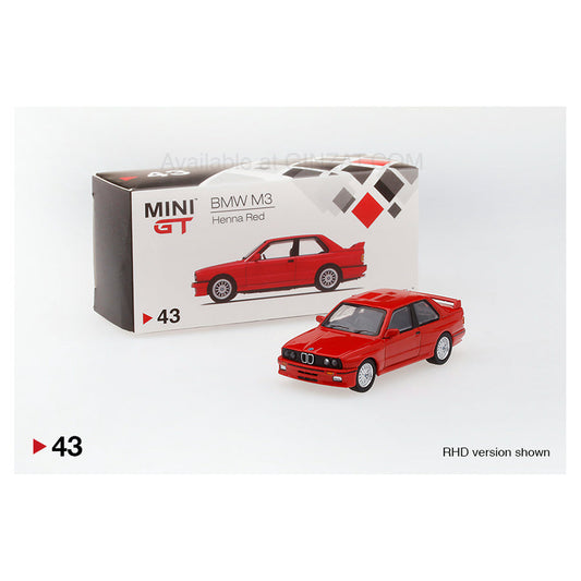 BMW M3 Henna Red, MINI GT No.43 diecast model car