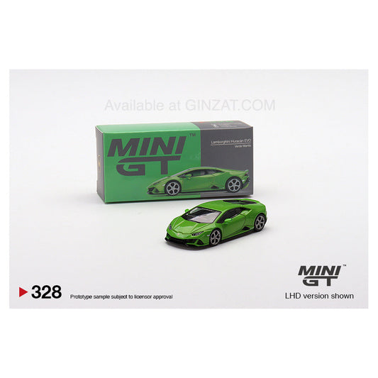 Lamborghini Huracan EVO (Verde Mantis), MINI GT No.328 diecast model car