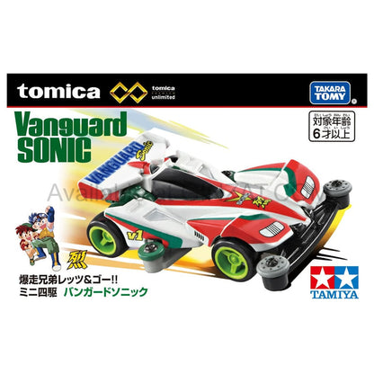 Bakusou Brothers Let's & Go!! Mini 4WD Vanguard Sonic, Tomica Premium Unlimited 