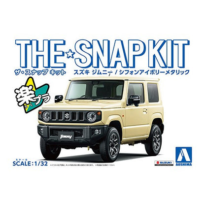 Suzuki Jimny Chiffon Ivory Metallic, The Snap Kit, Aoshima Plastic Model Kit (Scale 1/32)