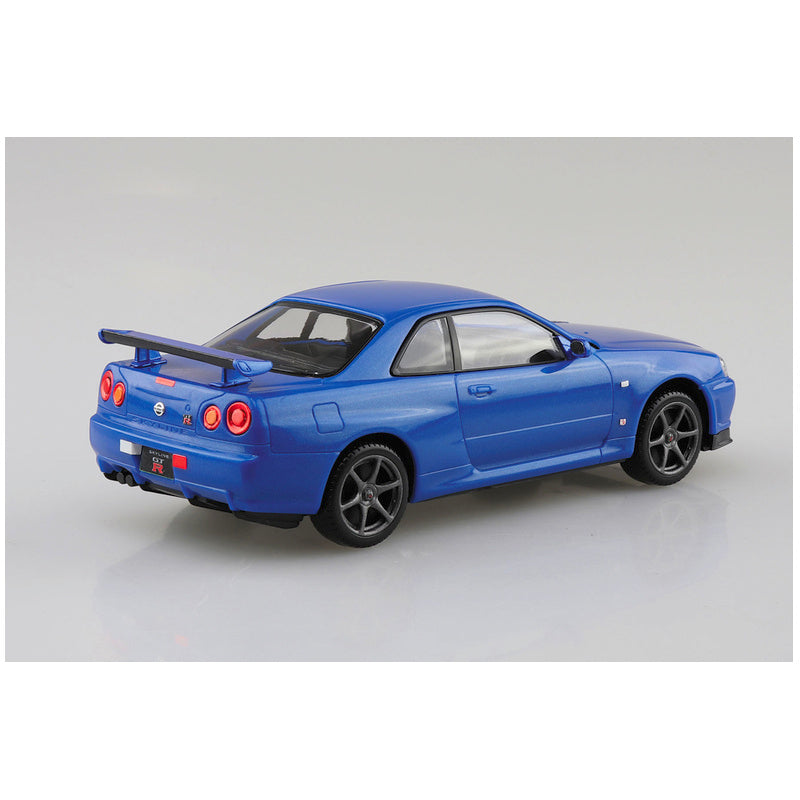 Nissan Skyline GT-R R34 (Bayside Blue), The Snap Kit, Aoshima Plastic Model Car (Scale 1/32)