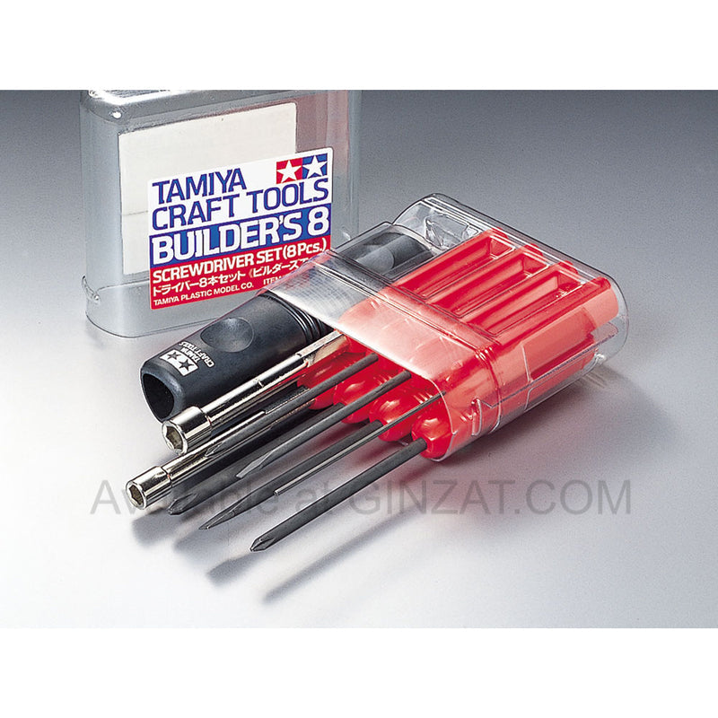 TAMIYA "BUILDER'S 8" SCREWDRIVER SET (8 Pcs.) Item No:74023