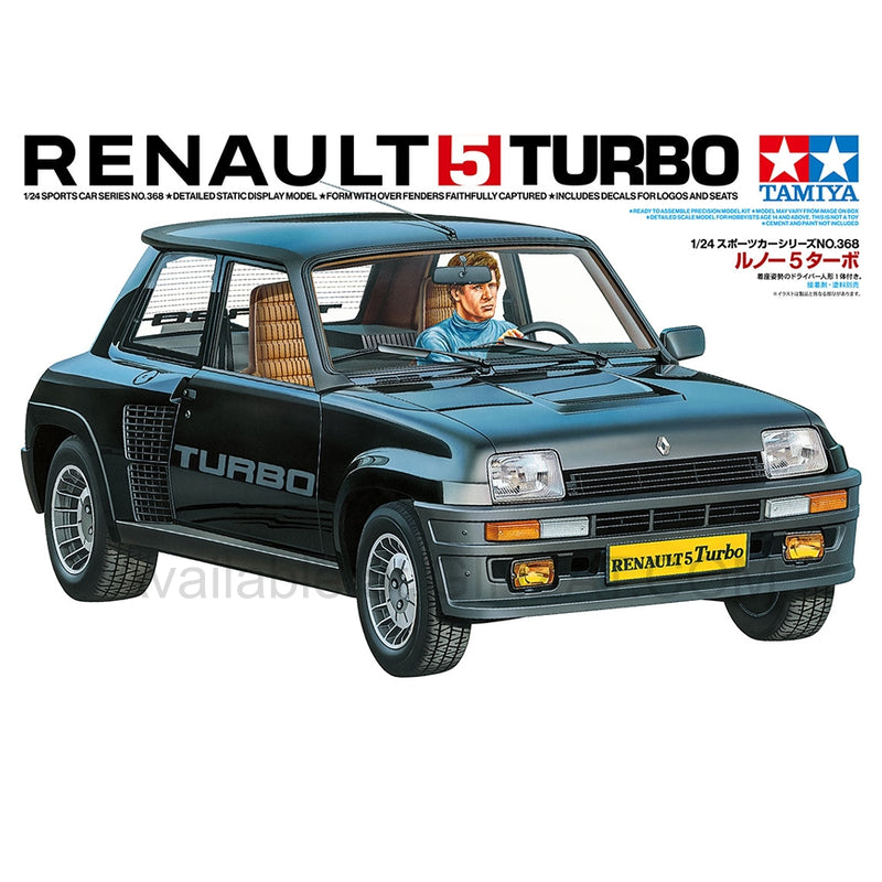 RENAULT 5 TURBO, Tamiya Plastic Model Kit (Scale 1/24)