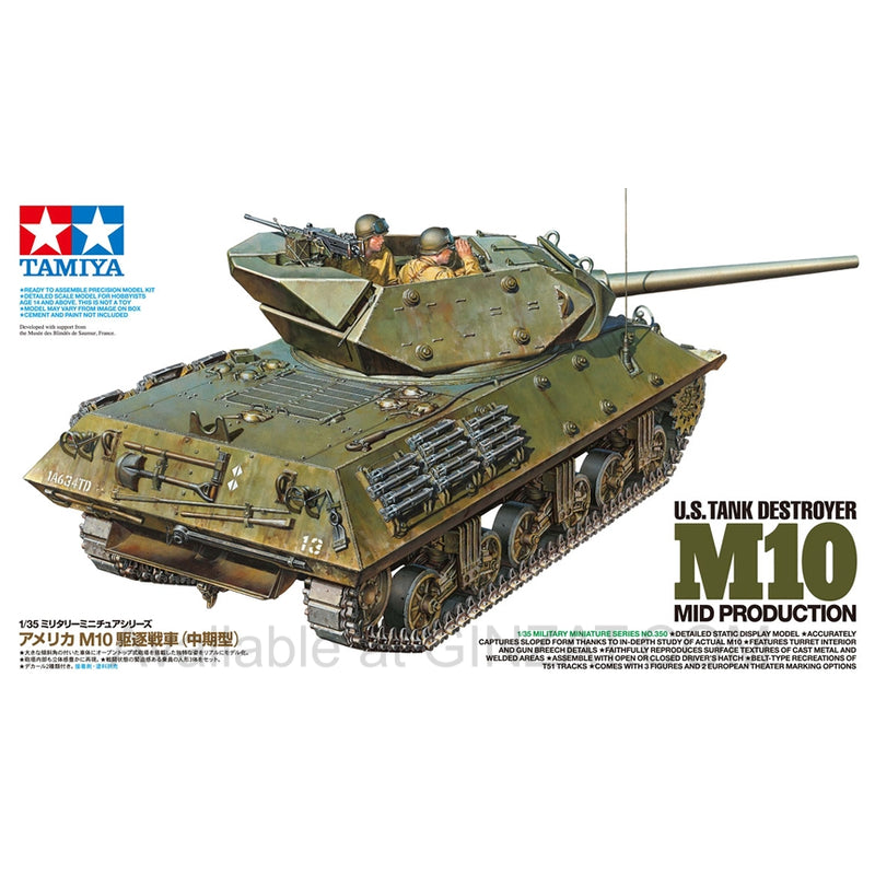 Tamiya 1/35 Scale U.S. Tank Destroyer M10 (Mid Production)