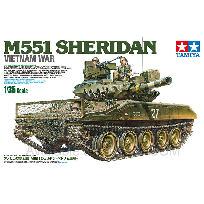 Tamiya 1/35 Scale U.S. Airborne Tank M551 Sheridan (Vietnam War)