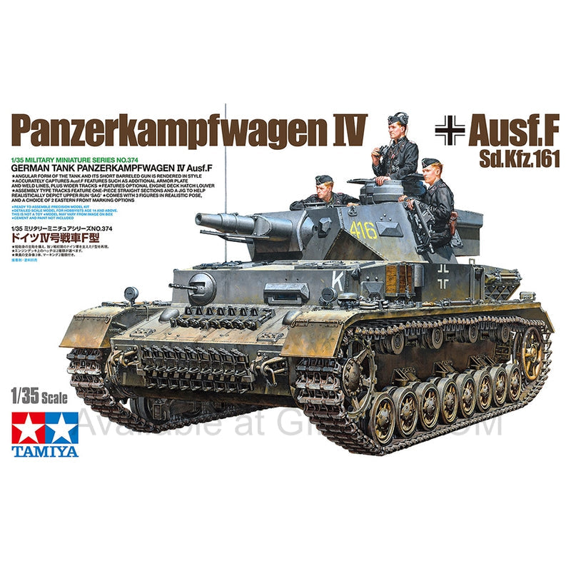 Tamiya 1/35 Scale German Tank Panzerkampfwagen Iv Ausf.F