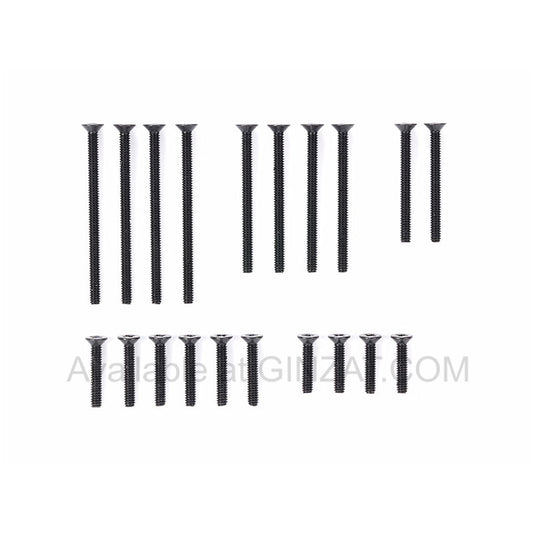 Tamiya Mini 4WD Special Project Items (Parts) STAINLESS STEEL COUNTERSUNK SCREW SET (10/12/20/25/30mm, BLACK)