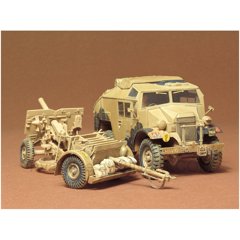 Tamiya 1/35 Scale British 25 Pdr. Field Gun & Quad Gun Tractor