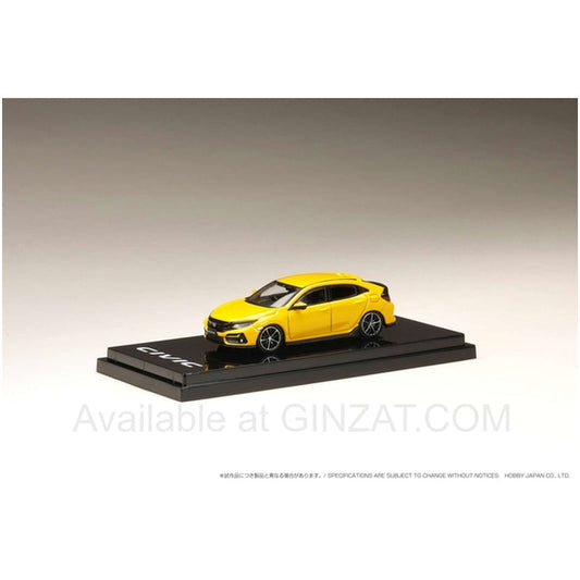 Honda Civic Hatchback (FK7) 2020 Yellow (Custom Color), Hobby Japan diecast model car