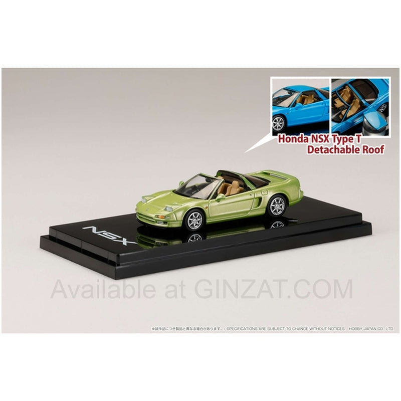 Honda NSX Type T with Detachable Roof Lime Green Metallic, Hobby Japan diecast model car