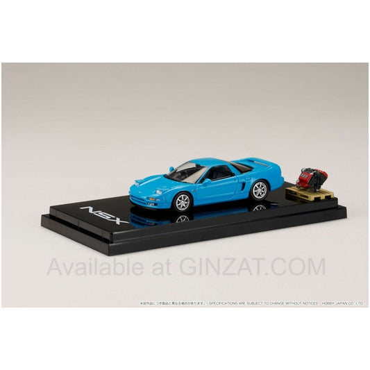 Honda NSX Coupe with Engine Display Model Phoenix Blue, Hobby Japan diecast model car