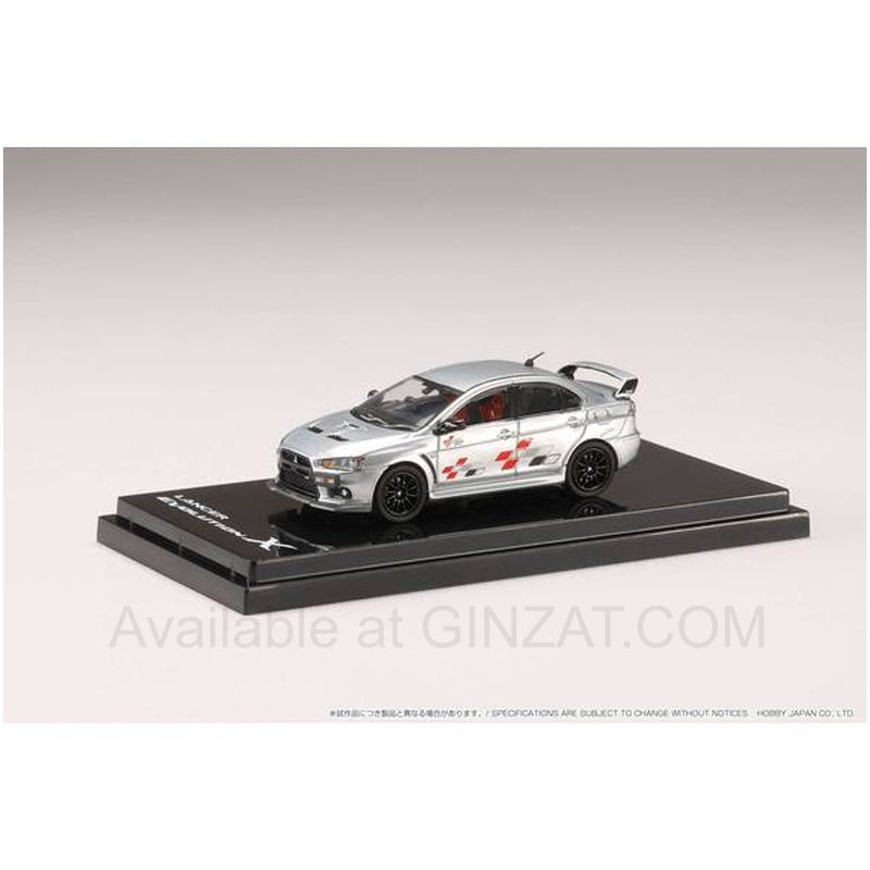 Mitsubishi Lancer Evolution 10 Ralliart Cool Silver Metallic, Hobby Japan diecast model car