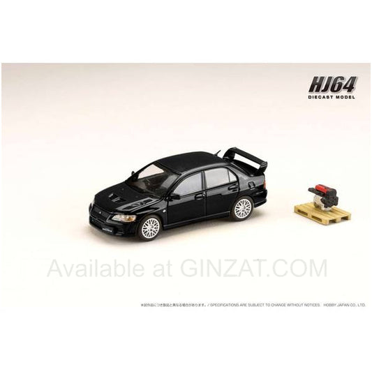 Mitsubishi Lancer GSR Evolution 7 AmethystBlack Pearl w/Engine Display Model, Hobby Japan diecast model car