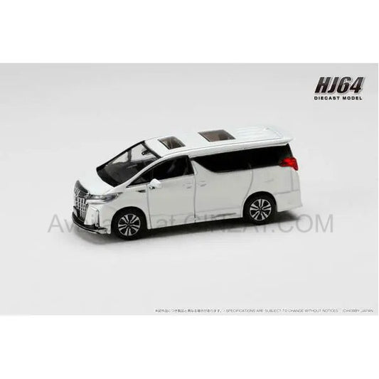 Toyota Alphard Custom Version w/Sunroof White Pearl Crystal Shine, Hobby Japan diecast model car