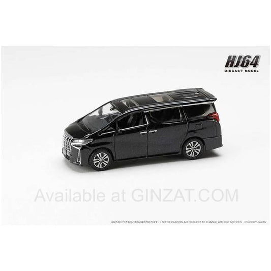 Toyota Alphard (H30W) w/Sunroof Sparkling Black Pearl Crystal Shine, Hobby Japan diecast model car