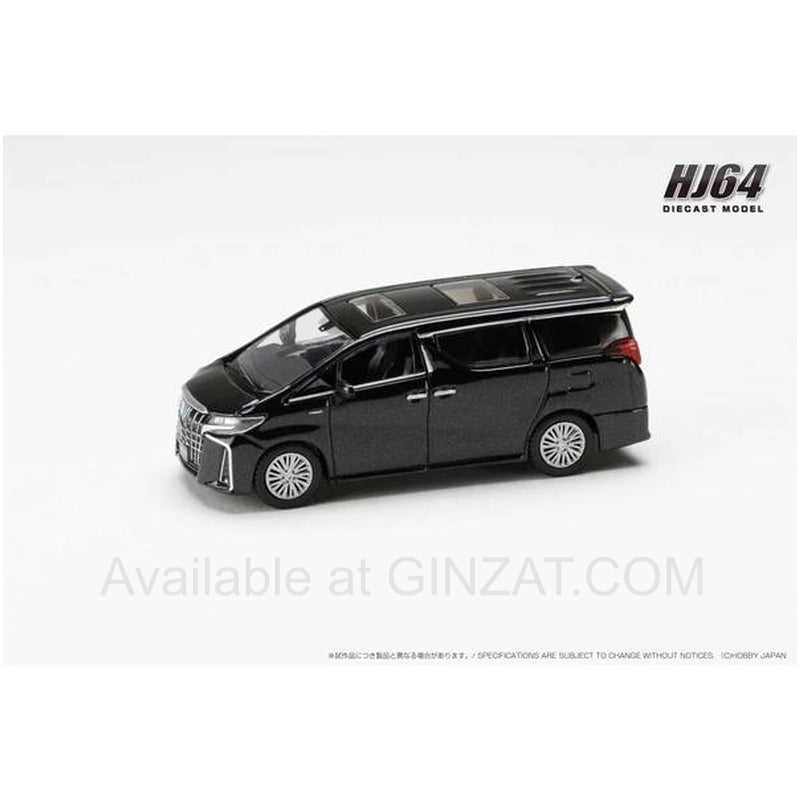 Toyota Alphard Hybrid (H30W) w/Sunroof Sparkling Black Pearl Crystal Shine, Hobby Japan diecast model car