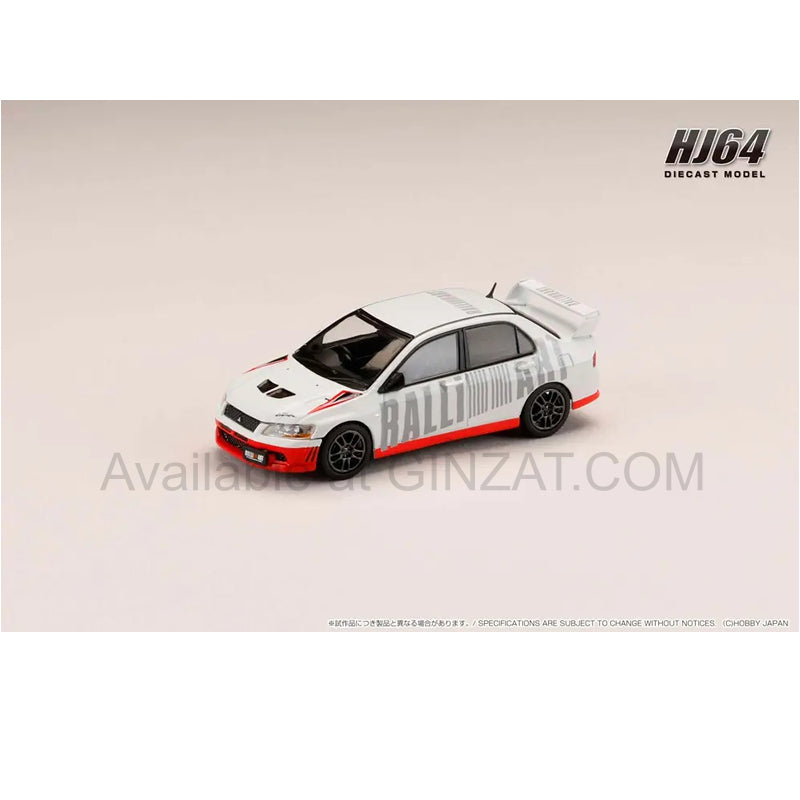 Mitsubishi Lancer Evolution 7 GSR RALLIART Scortia White, Hobby Japan diecast model car