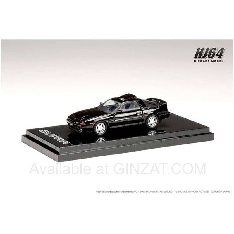 Toyota Supra (A70) 2.5GT TWIN TURBO LIMITED Black Pearl w/Outer Sliding Sunroof Parts, Hobby Japan diecast model car