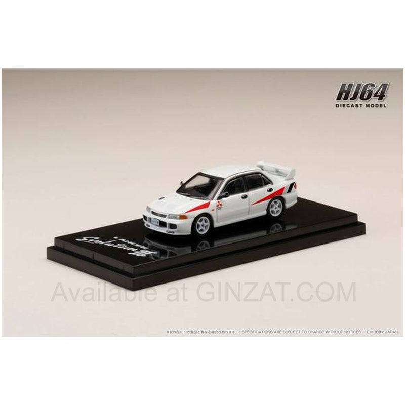 Mitsubishi Lancer RS EVOLUTION III Rally Stripe Scortia White, Hobby Japan diecast model car