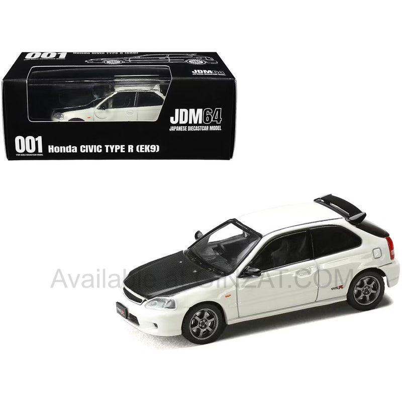 Honda Civic Type-R (EK9) Championship White, Hobby Japan JDM Style diecast model car