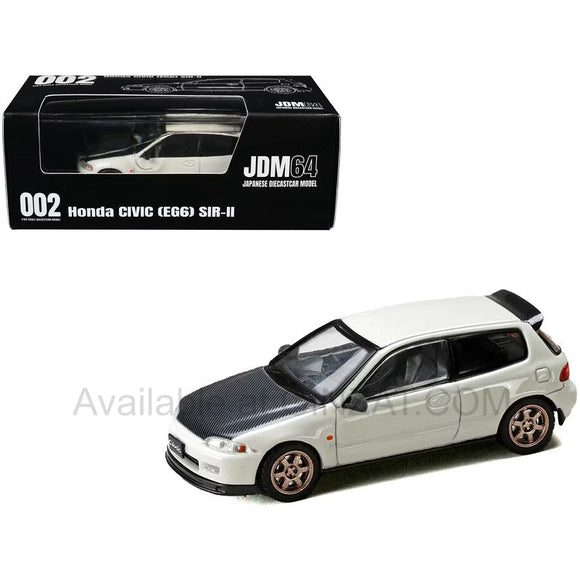 Honda Civic EG6 SIR-II Frost White, Hobby Japan JDM Style diecast model car