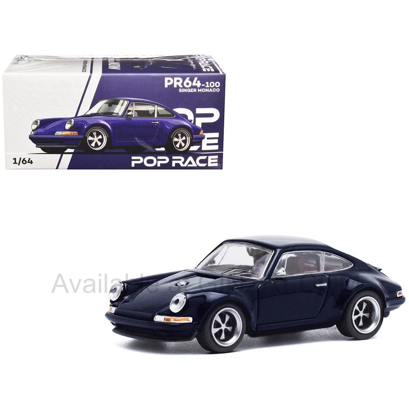 Singer Monaco Midnight Blue, POP RACE diecast model car