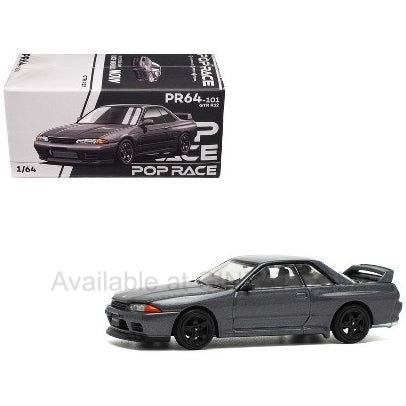 GTR R32 Gun Grey Metallic,  POP Race 1/64 diecast model car