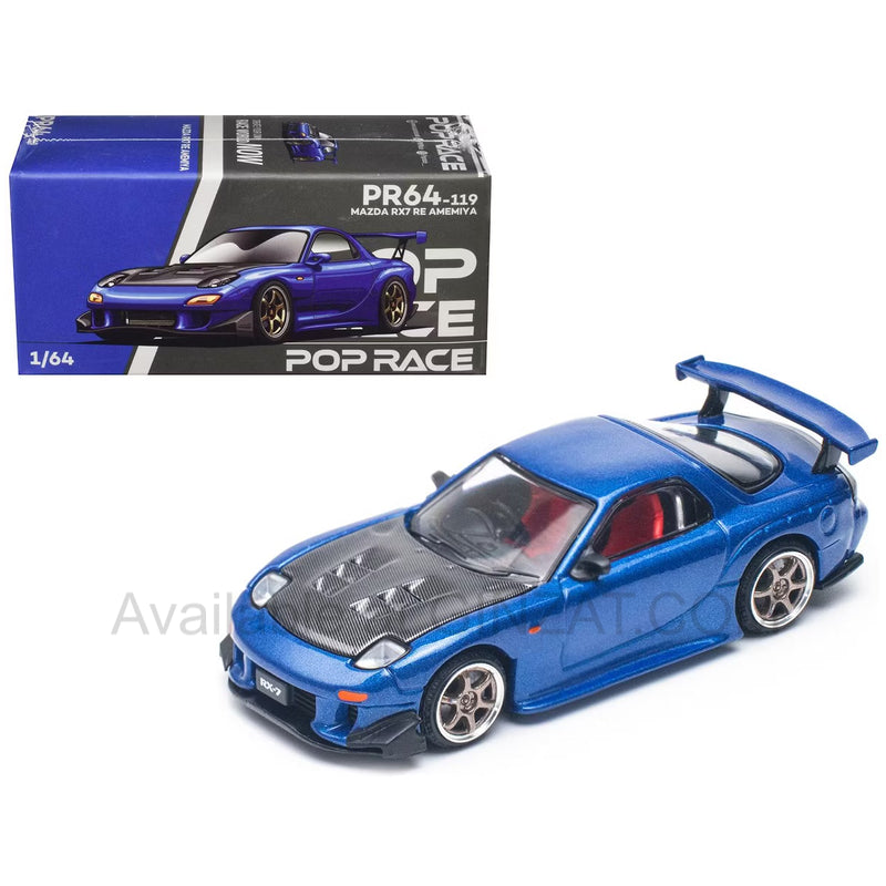 Mazda RX7 (FD) Blue, POP RACE diecast model car