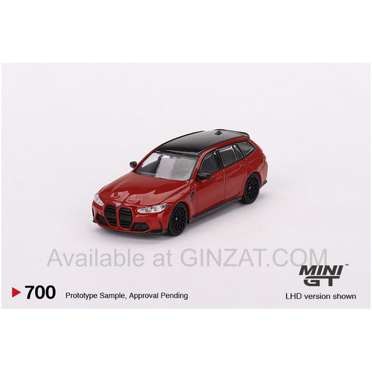 BMW M3 Competition Touring Toronto Red Metallic, Mini GT No. 700 diecast model car