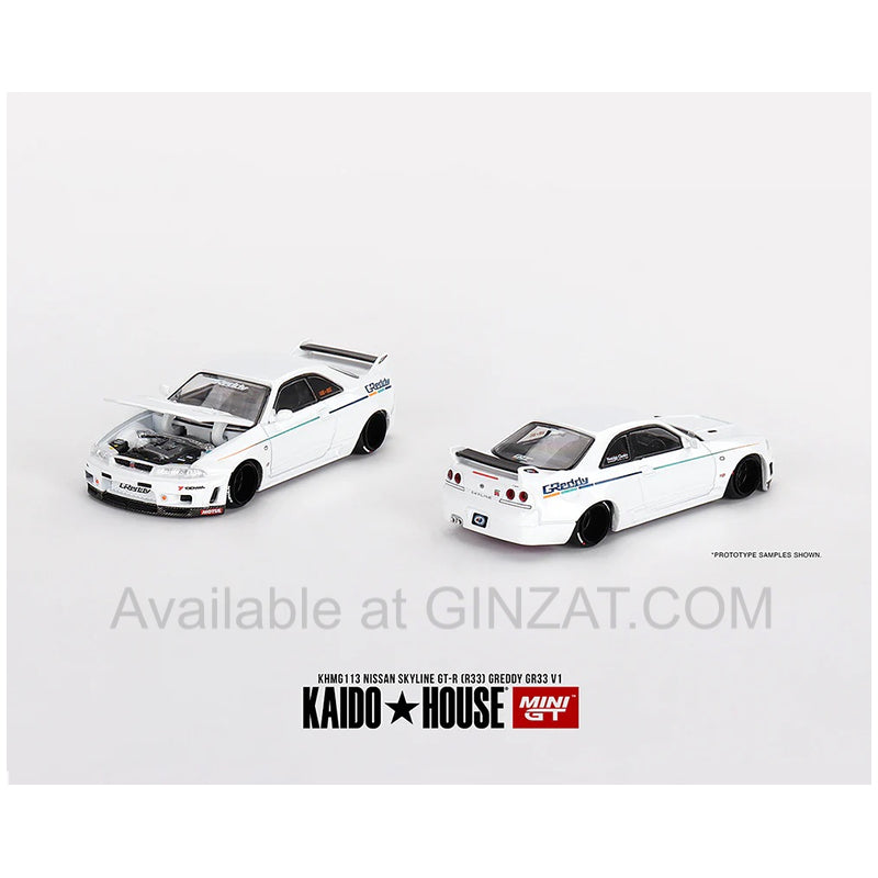 Nissan Skyline GT-R R33 Graddy GR33 V1, Mini GT x Kaido House No. 113 diecast model car