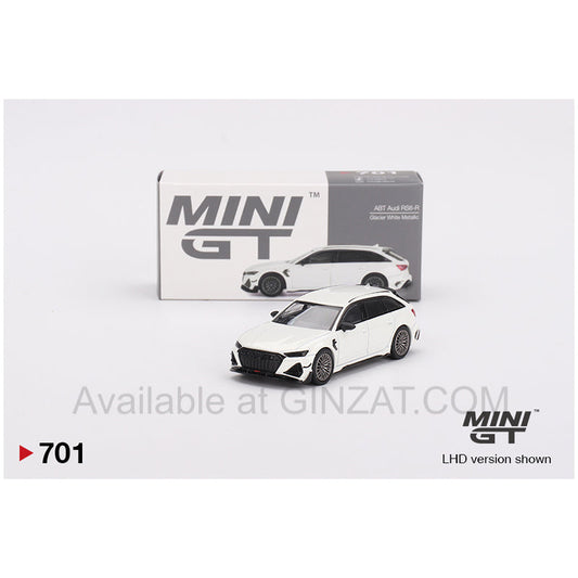 ABT Audi RS6-R Glacier White Metallic (RHD), Mini GT No.701 diecast model car